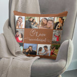 Liebe ist ein wunderschönes Ding Rust Rosa 10 Foto Kissen<br><div class="desc">Romantisches Zitat und individuelles Foto Kissen. Der Haupttext ist handgeschrieben und steht in "Liebe ist ein wunderbares Ding" in spielerischer Kalligrafie mit Liebe Herz. Die Fotovorlage ist für Sie Set, um Ihre Bilder hinzuzufügen, die im Uhrzeigersinn von oben verlassen, um eine einfache Foto-Collage im Rasterstil zu bilden, um den Slogan...</div>
