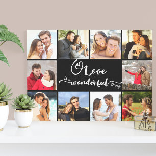 Liebe ist ein wundervolles 10-Foto-Ding Black Leinwanddruck