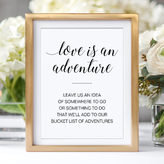 Liebe ist eine Adventure-Bucket-Hochzeit Poster (Von Creator hochgeladen)