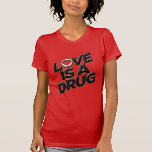 Liebe ist eine Droge 3D Chrome Heart Y2K Streetwea T-Shirt