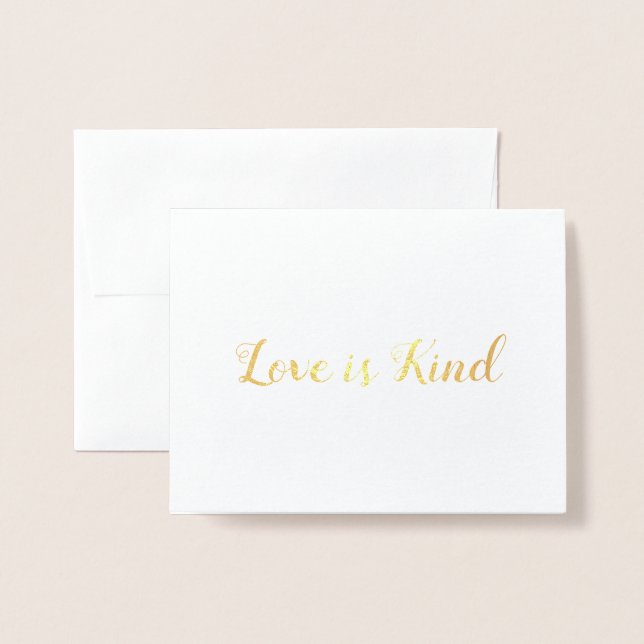Liebe ist eine Kind-Foil-Note-Karte Folienkarte (Vorderseite mit Umschlag)