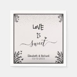 Liebe ist eine lustige Hochzeit Serviette