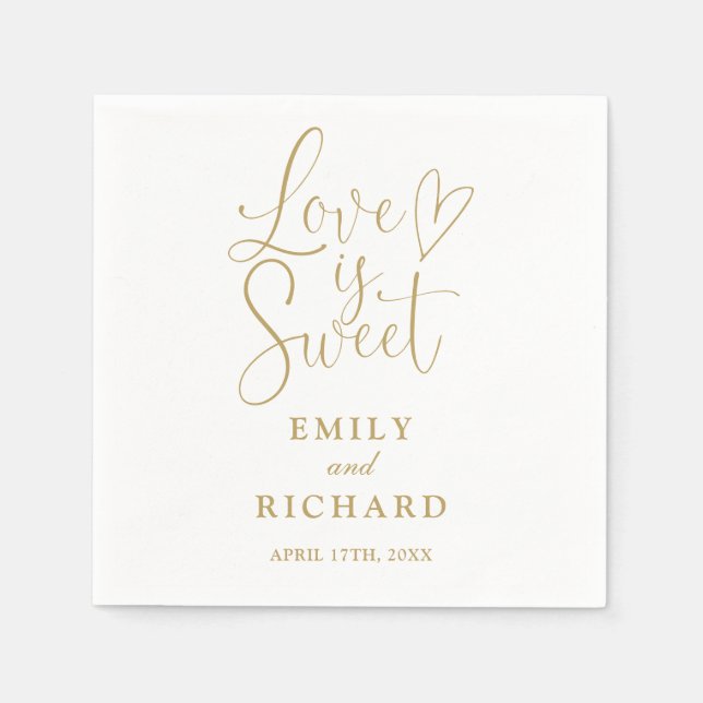 Liebe ist eine nette, elegante Hochzeit mit modern Serviette (Vorderseite)