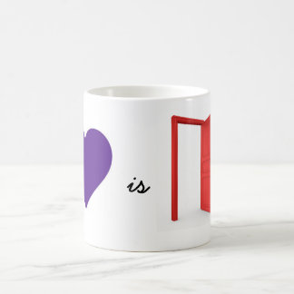 Liebe ist eine offene Tür-Tasse Kaffeetasse