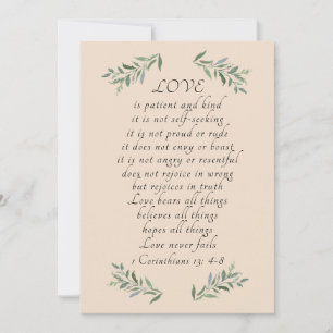 Liebe ist eine Patientenflachkarte Feiertagskarte