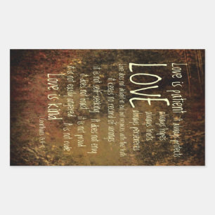 Liebe ist eine Patientenmischung Rechteckiger Aufkleber