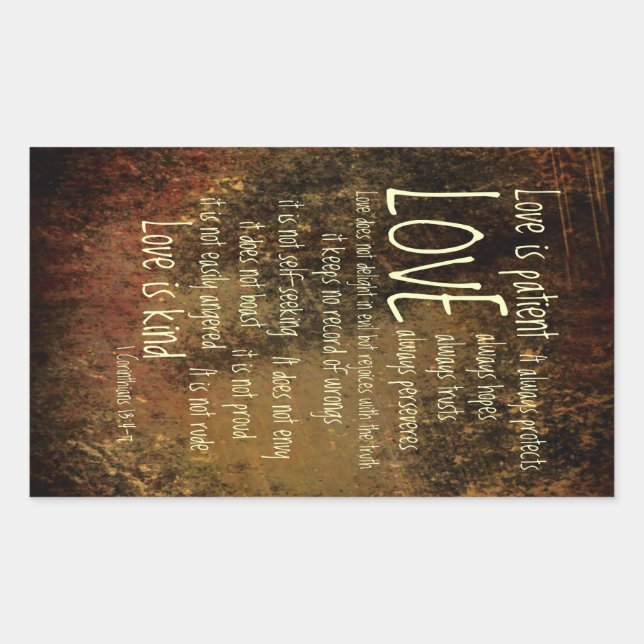 Liebe ist eine Patientenmischung Rechteckiger Aufkleber (Vorderseite)