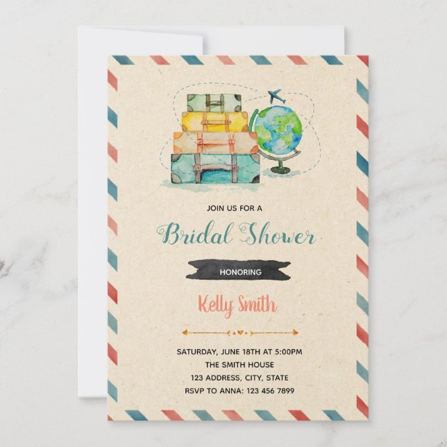 Liebe ist eine Reise-Party Einladung (Vorderseite)