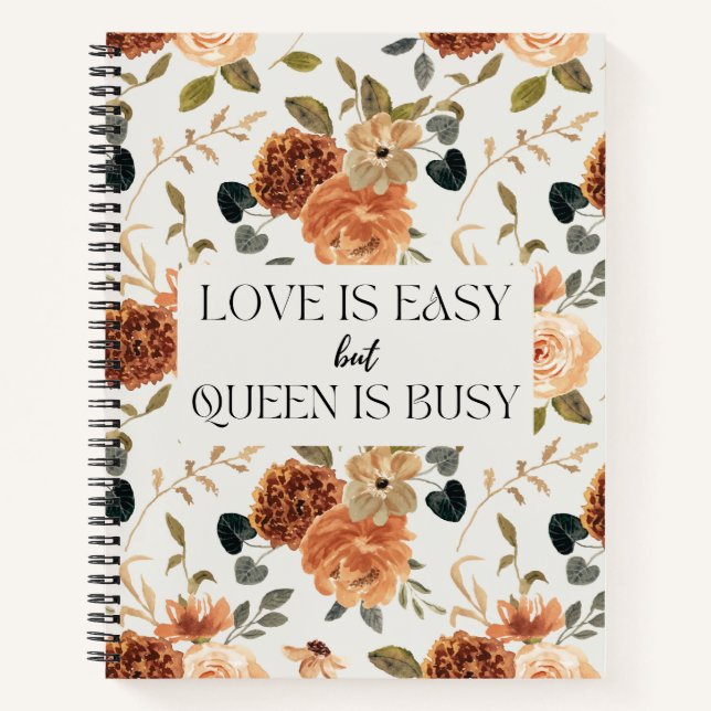 Liebe ist einfach, aber Königin ist beschäftigt, Z Notizbuch (Vorderseite)