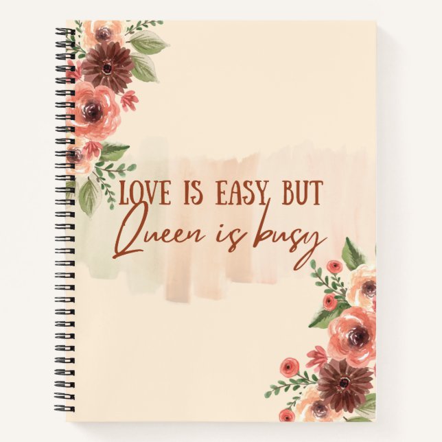 Liebe ist einfach, aber Königin ist beschäftigt, Z Notizbuch (Vorderseite)