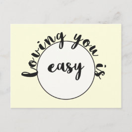 Liebe ist einfach - Romantisches Zitat Postkarte