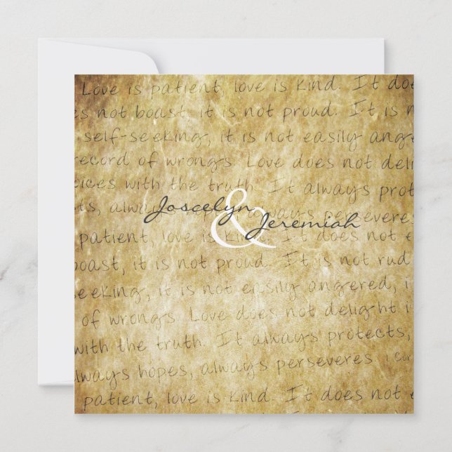 Liebe ist Einladung zum Hochzeitsfeiern (Rückseite)