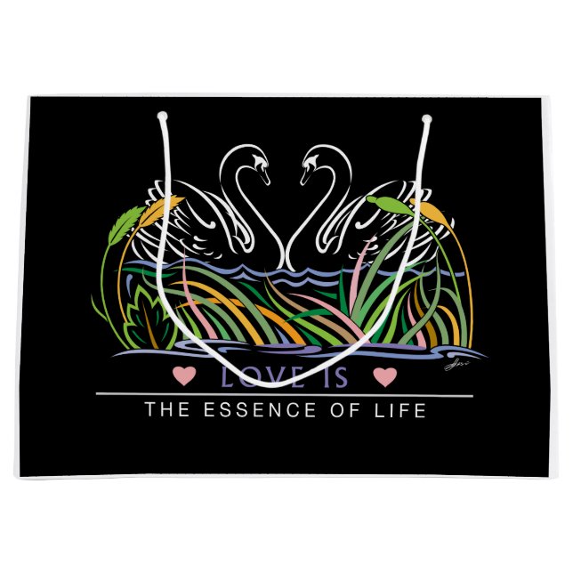 Liebe ist Essenz Große Geschenktüte (Vorderseite)