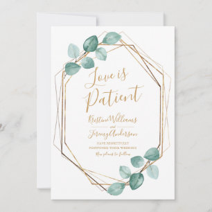 Liebe ist Eucalyptus Gold Script Foto Save The Date