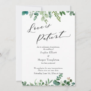 Liebe ist Eukalyptus-Patient, der die Hochzeitskar Einladung
