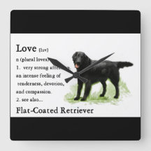 Liebe ist flach überzogener Retriever