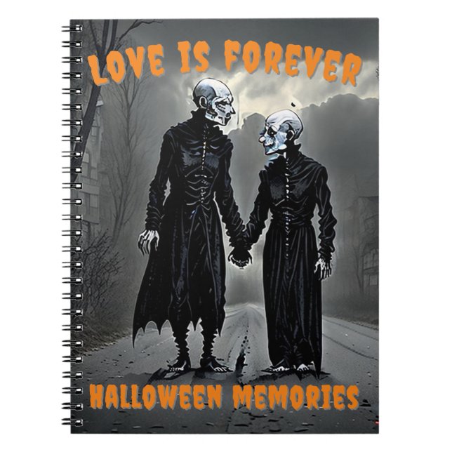 Liebe ist Forever - Halloween-Erinnerungen-Noteboo Notizblock (Vorderseite)