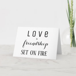 Liebe ist Freundschaft Set zum Feuer Feiertagskarte