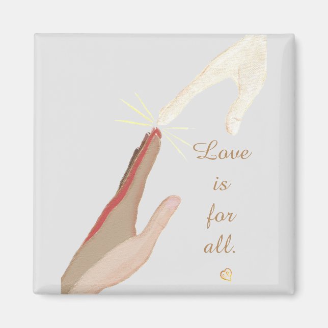 Liebe ist für alle spirituellen Universellen Handm Magnet (Vorne)