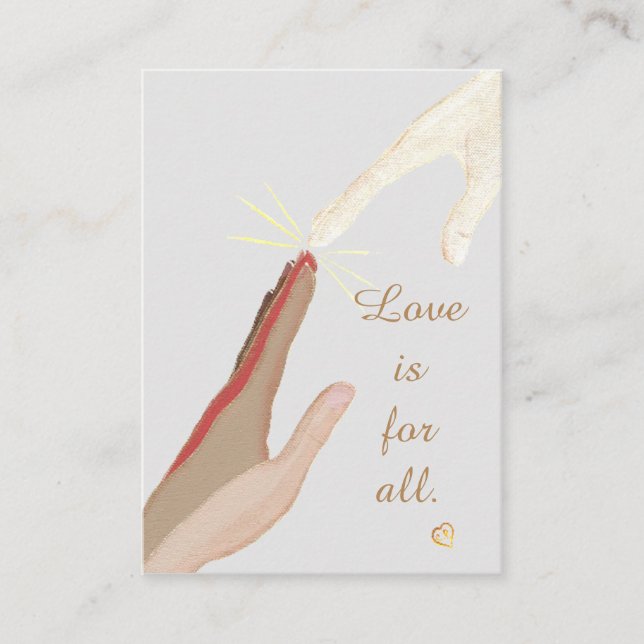Liebe ist für alle spirituellen Universellen Hands Visitenkarte (Vorderseite)