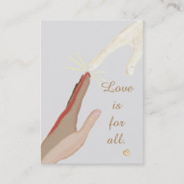 Liebe ist für alle spirituellen Universellen Hands Visitenkarte