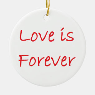 Liebe ist für immer  keramik ornament