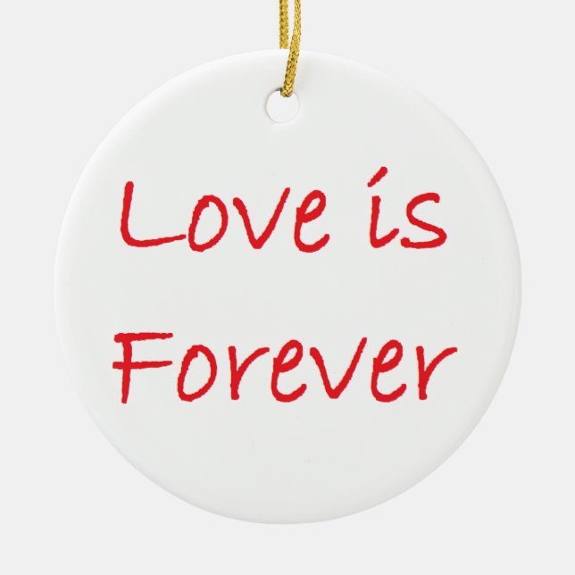 Liebe ist für immer  keramik ornament (Vorne)