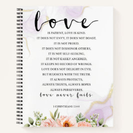 Liebe ist geduldig, 1 Korinther 13:4-8 Notizbuch