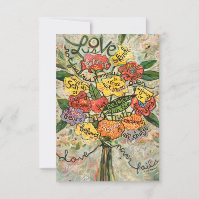 Liebe ist geduldig, 1 korinthische Gebetskarte (Vorderseite)