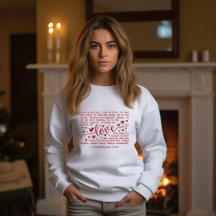 Liebe ist geduldig Bibelvers Christlich für Si Sweatshirt