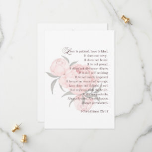 Liebe ist geduldig - Blumenschrift Save the Date