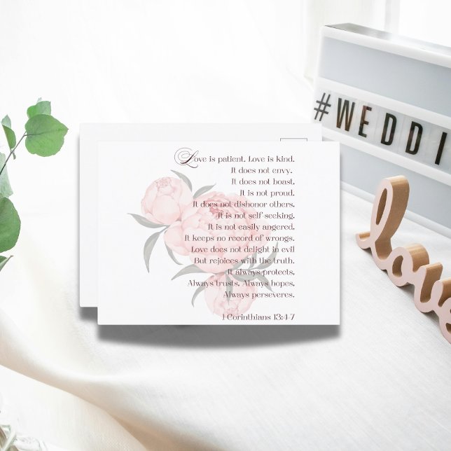 Liebe ist geduldig - Einladung zur Hochzeit (Love is patient Wedding Invitations)