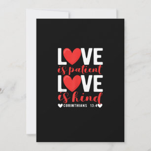 Liebe ist geduldig, freundlich, lustig, christlich feiertagskarte