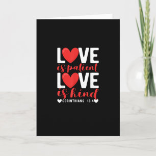 Liebe ist geduldig freundlich lustig christliches karte