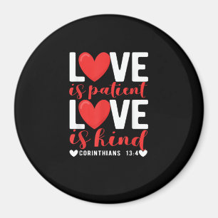 Liebe ist geduldig freundlich lustig christliches  magnet