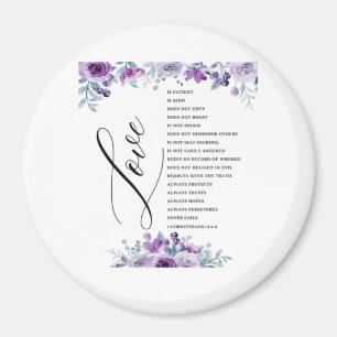 Liebe ist geduldig, freundlich, neidisch nicht Bib Magnet