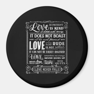 Liebe ist geduldig, gütig, Liebe versagt nie Valen Magnet