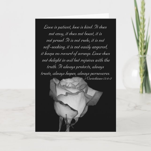 Liebe ist geduldig... karte (Vorderseite)