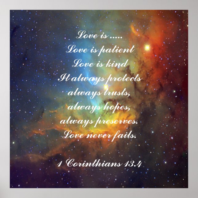 Liebe ist geduldig Korinther Poster (Vorne)