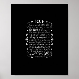Liebe ist geduldig, Liebe ist freundlich, christli Poster