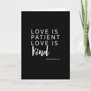 Liebe ist geduldig Liebe ist freundlich Korinther  Karte