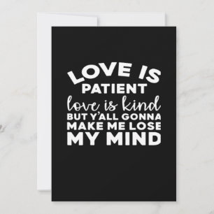 Liebe ist geduldig Liebe ist freundlich Lustige ch Feiertagskarte