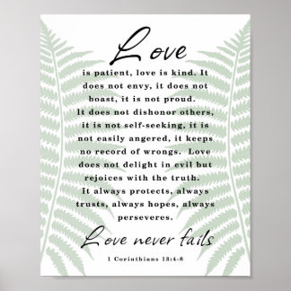 Liebe ist geduldig, Liebe ist freundlich Poster