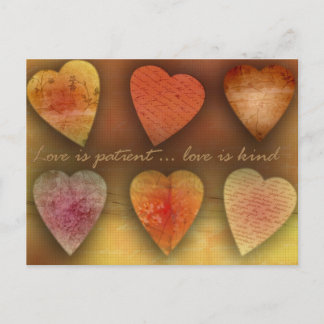 Liebe ist geduldig; Liebe ist freundlich Postkarte