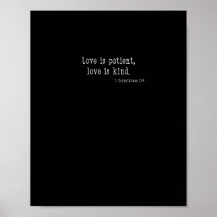 Liebe ist geduldig Liebe ist gütig Christlicher Gl Poster