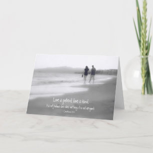 Liebe ist geduldig Liebe ist gütig Cor 13:4 Bibelv Karte