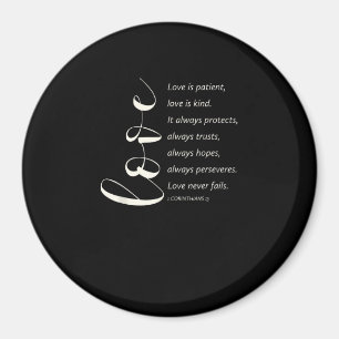 Liebe ist geduldig Liebe ist gütig Korinther Bibel Magnet
