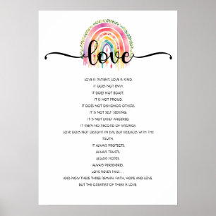 Liebe ist geduldig, Liebe ist nett, Liebe, Bibelve Poster