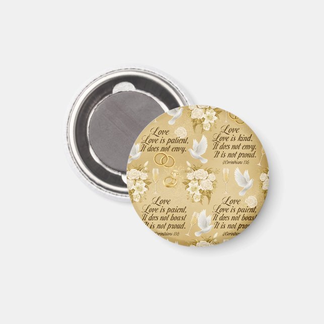 Liebe ist geduldig magnet (Vorderseite/Rückseite)