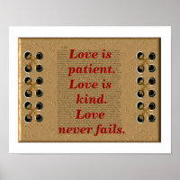 Liebe ist geduldig.